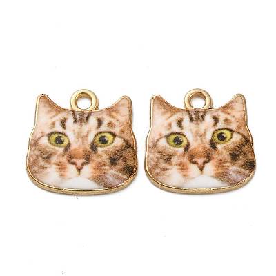 Alloy Enamel Pendants ENAM-V002-04G-01-1