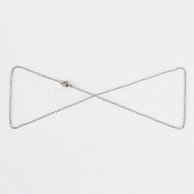 Non-Tarnish 304 Stainless Steel Cable Chain for Necklace Making LS-STAS-E052-61P-75cm-1