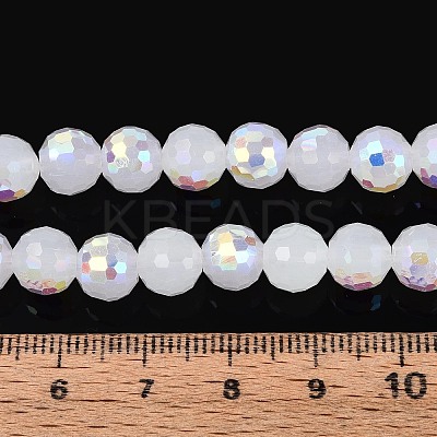 Electroplate Imitation Jade Glass Beads Strands EGLA-N024-01A-B01-1