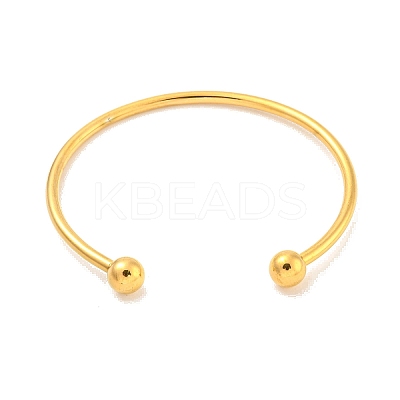 Ion Plating(IP) 304 Stainless Steel Cuff Bangles for Women BJEW-M310-03G-1
