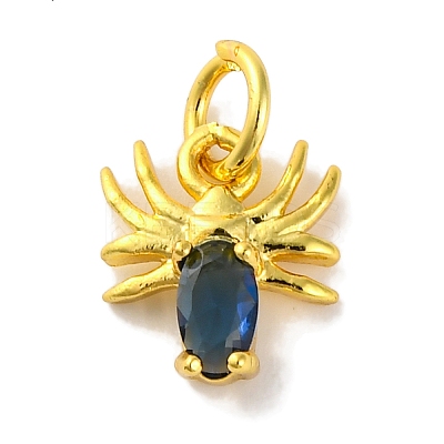 Rack Plating Brass Micro Pave Cubic Zirconia Charms KK-F881-02G-03-1