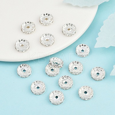 Brass Rhinestone Spacer Beads X-RB-A014-Z12mm-01S-1