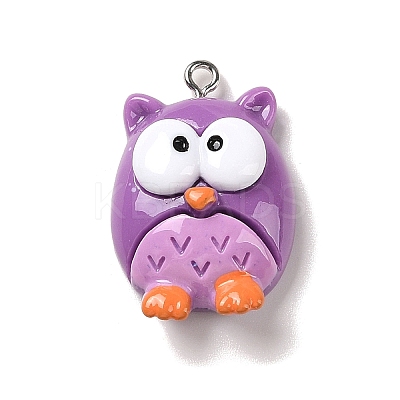 Opaque Resin Pendants RESI-K020-04E-1