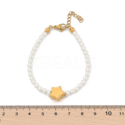Plastic Imitation Pearl Beads Bracelets for Women BJEW-M056-10G-02-1