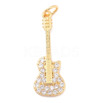 Eco-Friendly Brass Micro Pave Cubic Zirconia Pendants KK-K268-23G-1