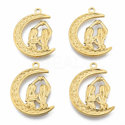 Ion Plating(IP) 201 Stainless Steel Pendants STAS-N098-195LG-1