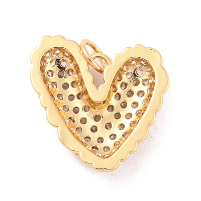 Eco-Friendly Brass Micro Pave Cubic Zirconia Pendants KK-K268-38G-1