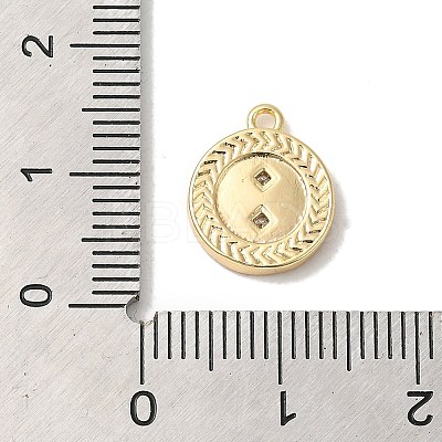 Brass Micro Pave Cubic Zirconia Charms KK-D071-01G-1