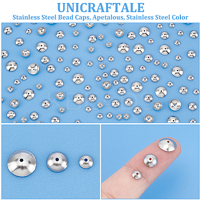304 Stainless Steel Bead Caps STAS-UN0061-25-1