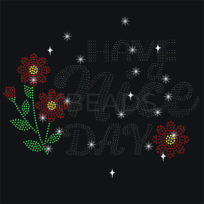 Glass Hotfix Rhinestone DIY-WH0303-377-1