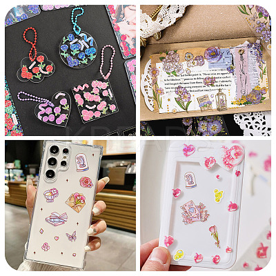 8 Styles Laser PVC Stickers AJEW-TA0001-56-1