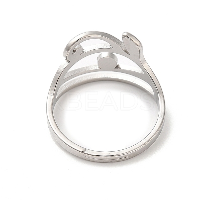 Non-Tarnish 304 Stainless Steel Finger Rings RJEW-L107-003P-1
