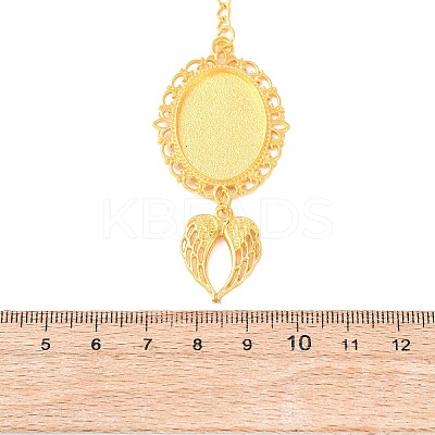 DIY Zinc Alloy Oval Pendant Decorations Making Kits AJEW-WH0314-889A-G-1