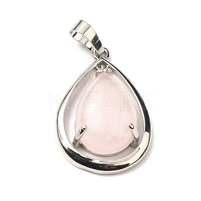 Natural Rose Quartz Pendants G-B033-04P-19-1