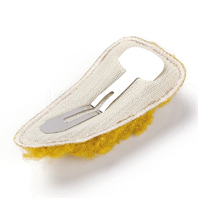 Faux Fur Imitation Lambs Wool Snap Hair Clips X-PHAR-P004-02-1