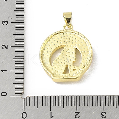 Brass Micro Pave Cubic Zirconia Pendants KK-E111-07G-1