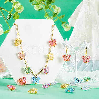 50Pcs Acrylic Pendants PALLOY-TAC0144-1