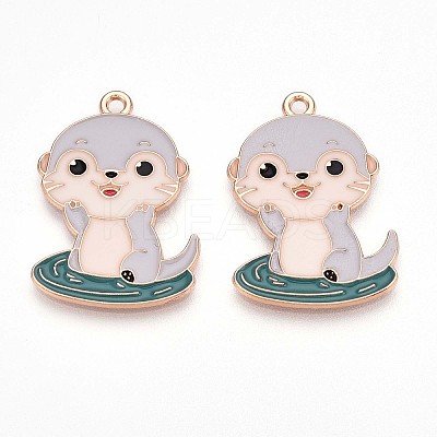 Alloy Enamel Pendants ENAM-T022-02C-01-1