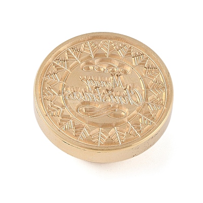 Merry Christmas Wax Seal Brass Stamp Head AJEW-Z031-04G-20-1
