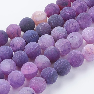 Natural Weathered Agate Beads Strands X-G-G589-8mm-06-1