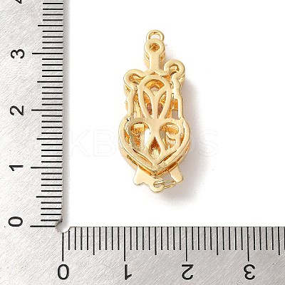 Brass Micro Pave Cubic Zirconia Box Clasps KK-A227-31G-1