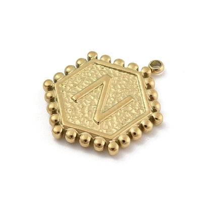 201 Stainless Steel Pendants STAS-R227-01N-G-1