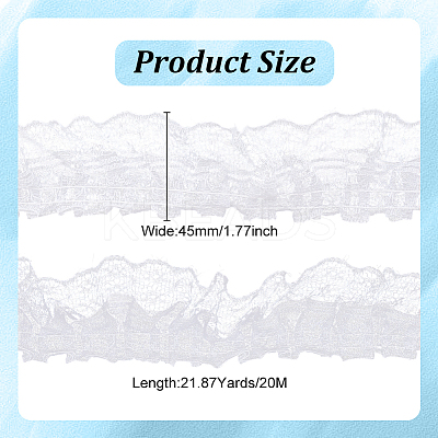 20M Polyester Pleated Lace Trim OCOR-HY0001-20C-1