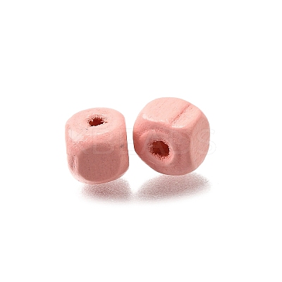 Spray Painted Wooden Beads WOOD-P021-01A-25-1