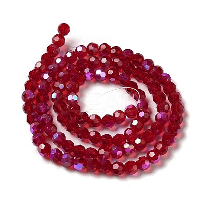Electroplate Transparent Glass Beads Strands X-EGLA-A035-T6mm-L07-1