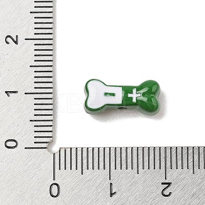 Spray Painted Alloy Beads ENAM-D067-03A-RS-1