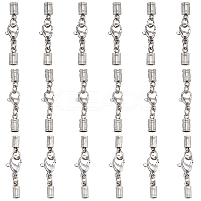 18Pcs 3 Styles Stainless Steel Lobster Claw Clasps STAS-PH0006-85A-1