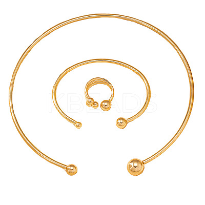 Iron Cuff Bangle & Rings & Collar Necklaces Sets for Women FS-WG38B2A-01-1
