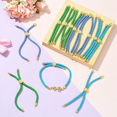 12Pcs 3 Colors Nylon Cords Bracelet Makings Fit for Connector Charms AJEW-YW0001-40B-1