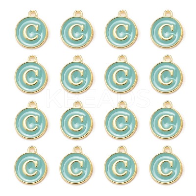 Golden Plated Alloy Enamel Charms ENAM-S118-05C-1