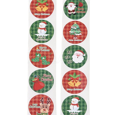 Christmas Theme Paper Self-Adhesive Stickers X-DIY-B077-01A-08-1