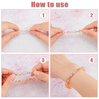 4Pcs Brass Extender Chain FIND-FH0009-25B-1