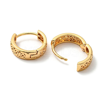 Brass Hollow Hoop Earrings LS-EJEW-M236-01E-G-1