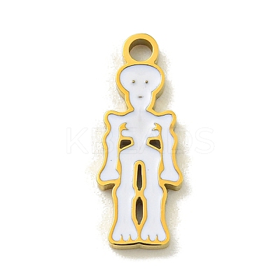 Halloween Theme Ion Plating(IP) 304 Stainless Steel Enamel Pendants STAS-M011-04E-1