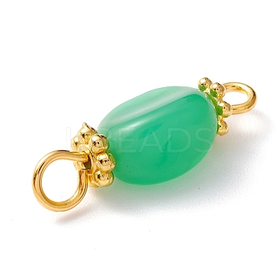 Natural Chrysoprase Links Connectors PALLOY-JF01091-06-1