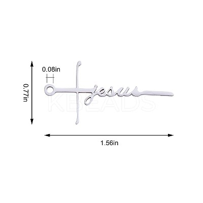 10Pcs Jesus Cross Charm Pendant Cross Faith Charm Necklace Stainless Steel Pendant for Christian Religious Jewelry Gifts Making JX517A-1