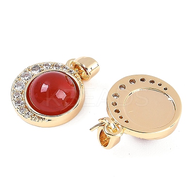 Natural Carnelian(Dyed & Heated) Pendants KK-U043-53G-01-1
