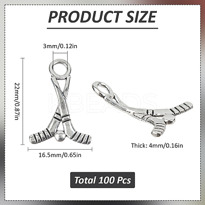 100Pcs Alloy Pendants FIND-SC0008-15-1