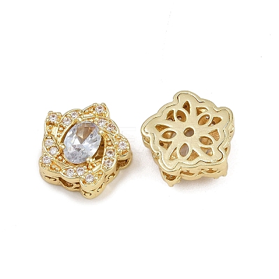 Brass Pave Cubic Zirconia Multi-strand Links ZIRC-F145-05H-01-1