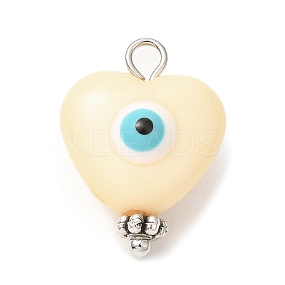 Evil Eye Resin Pendants PALLOY-JF02127-02-1