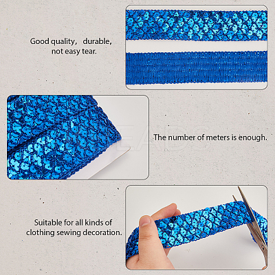 Polyester with PT Paillette Lace Trim Ribbon OCOR-WH20073-01E-1