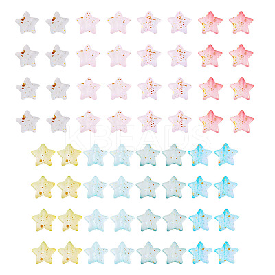 180Pcs 9 Colors Gradient Color Transparent Acrylic Beads OACR-TA0003-40-1