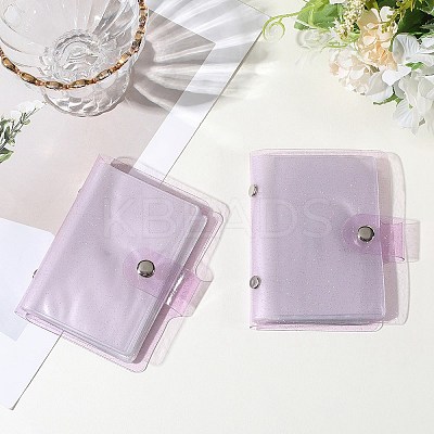 2Pcs PVC Mini Photocard Holder Book AJEW-SP0002-20A-04-1