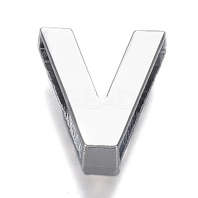Alloy Letter Slide Charms RB-F034-01V-P-RS-1