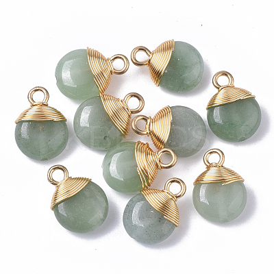 Natural Green Aventurine Pendants G-S359-021C-1