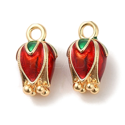 Brass Enamel Charms KK-S368-12G-1